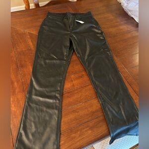 NWT Black Vintage Slim High Rise Faux Leather pants
